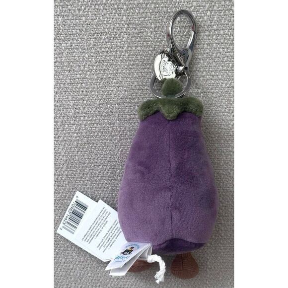 Jellycat Amuseables Vivacious EGGPLANT Bag Charm Keychain-Brand New & Authentic! - Picture 3 of 7